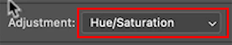 Choose an adjustment type for the adjustment brush