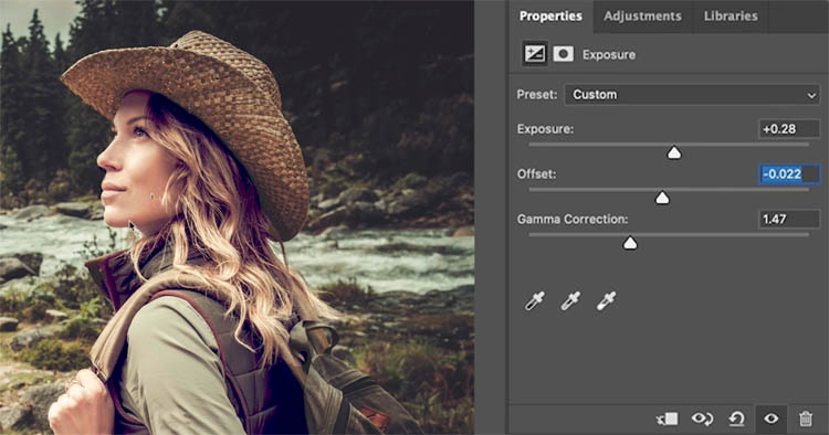 make adjustments to Exposure in Photoshop
