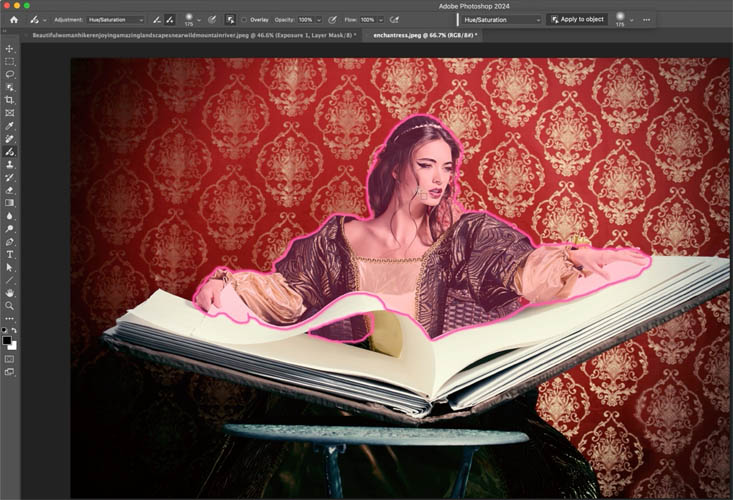 select the woman in photoshop