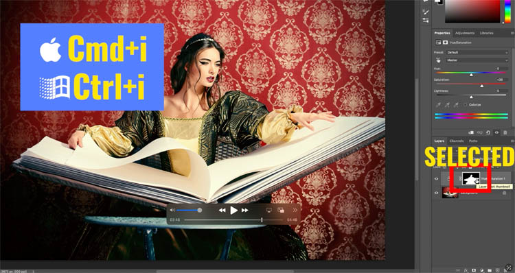 How to inverse a selection to select the background