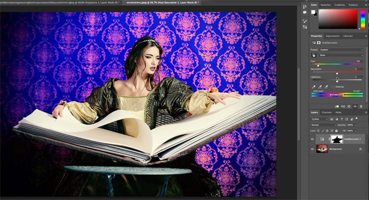 change the color of the background in Photoshop