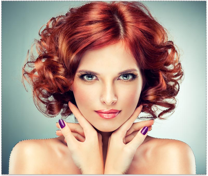 Making a selection in Photoshop 