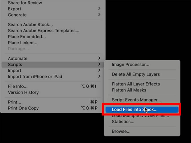 import to photoshop
