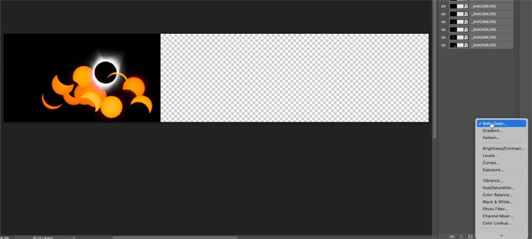make eclipse sequence in Photoshop