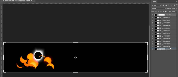 make eclipse sequence in Photoshop