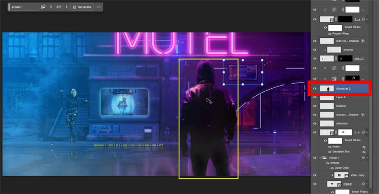 new feature in photoshop, hover layer