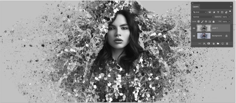 Black and white photoshop