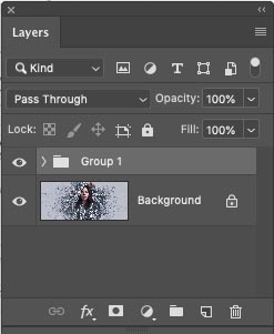 create a later group in Photoshop 