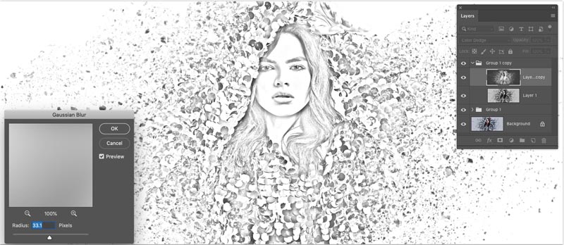 adding shading to out sketch effect