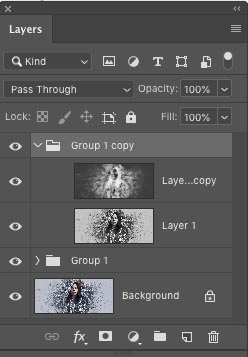 choose a later group in photoshop 