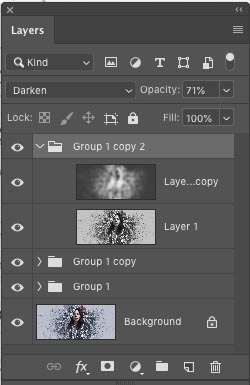 Choosing top layer, to adjust opacity