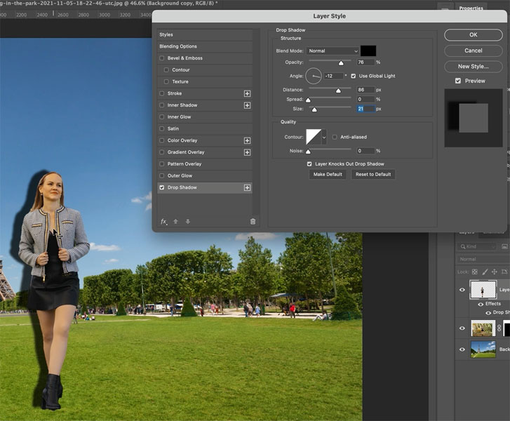 make shadow in photoshop