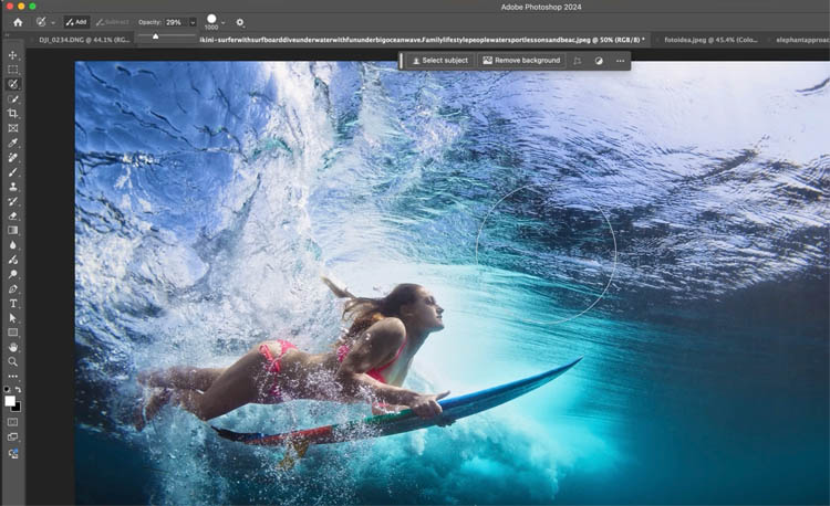 transparency in adjustment brush