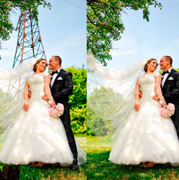 Remove difficult objects from a photo in photoshop