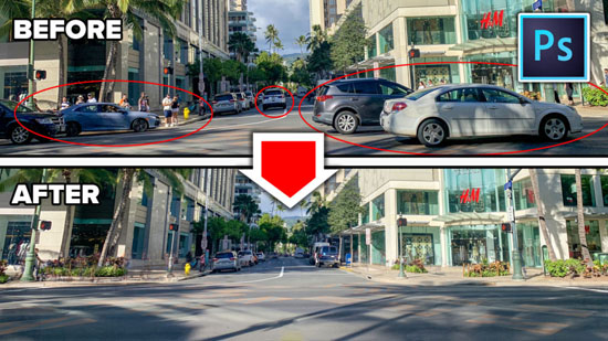 remove crowds of people in photoshop , photography tutorials in photoshop