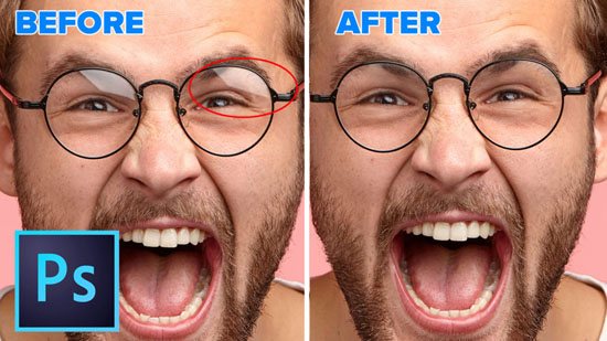 remove glare from glasses in photoshop , photography tutorials in photoshop