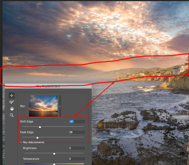 blend the edge of the sky 